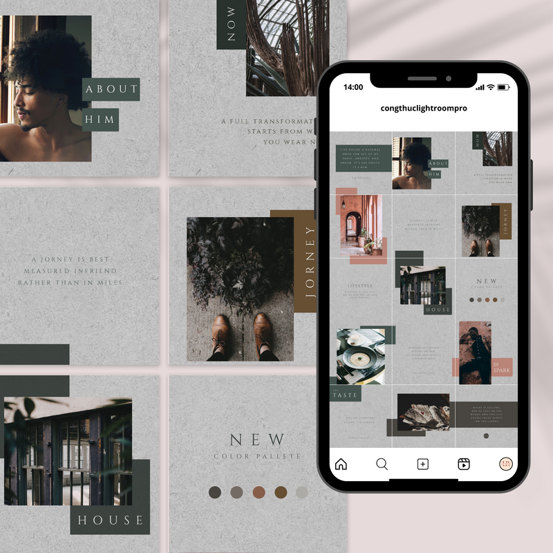 Natural Shadow Instagram Puzzle Template