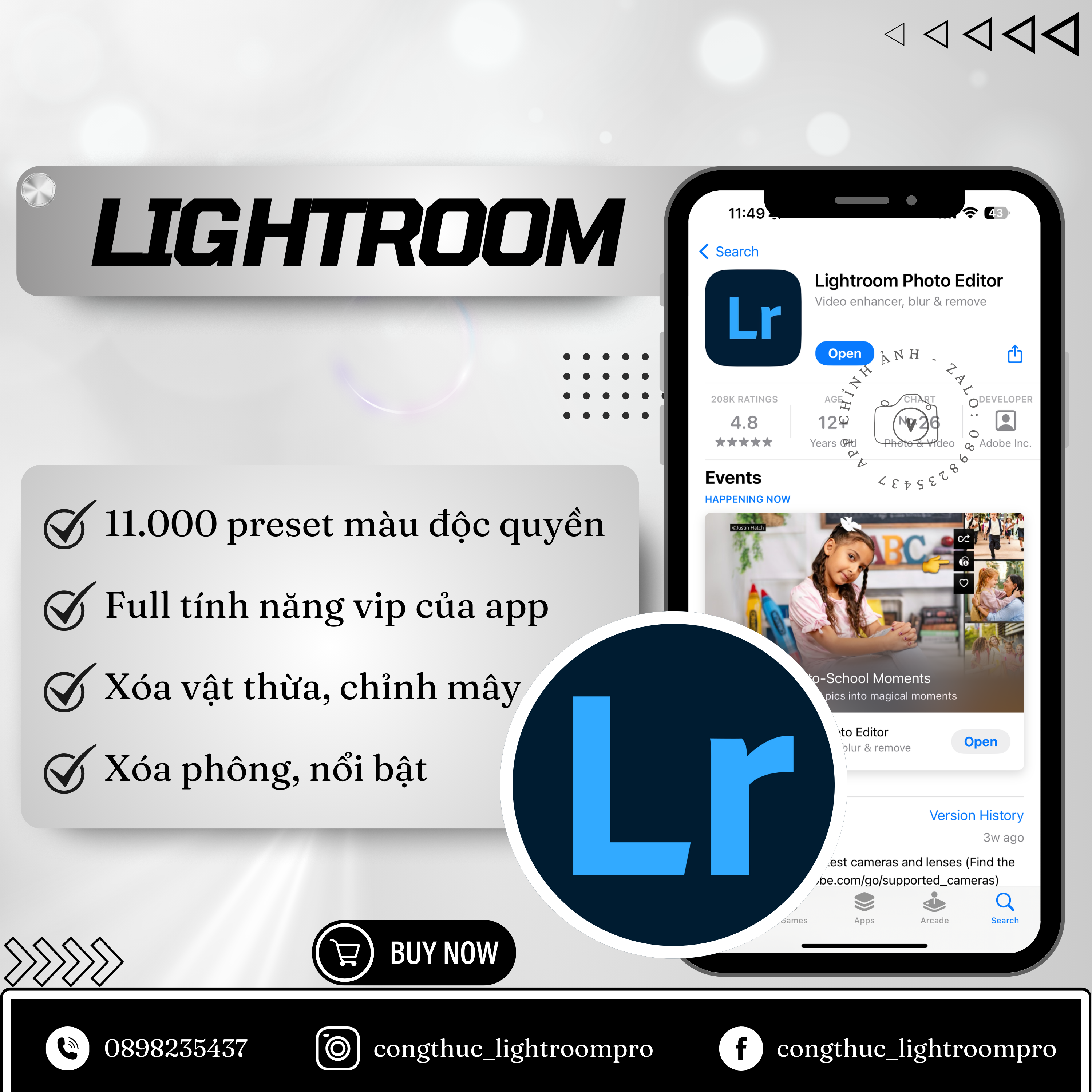 Tài Khoản Lightroom Premium Có Sẵn 11,000+ Màu