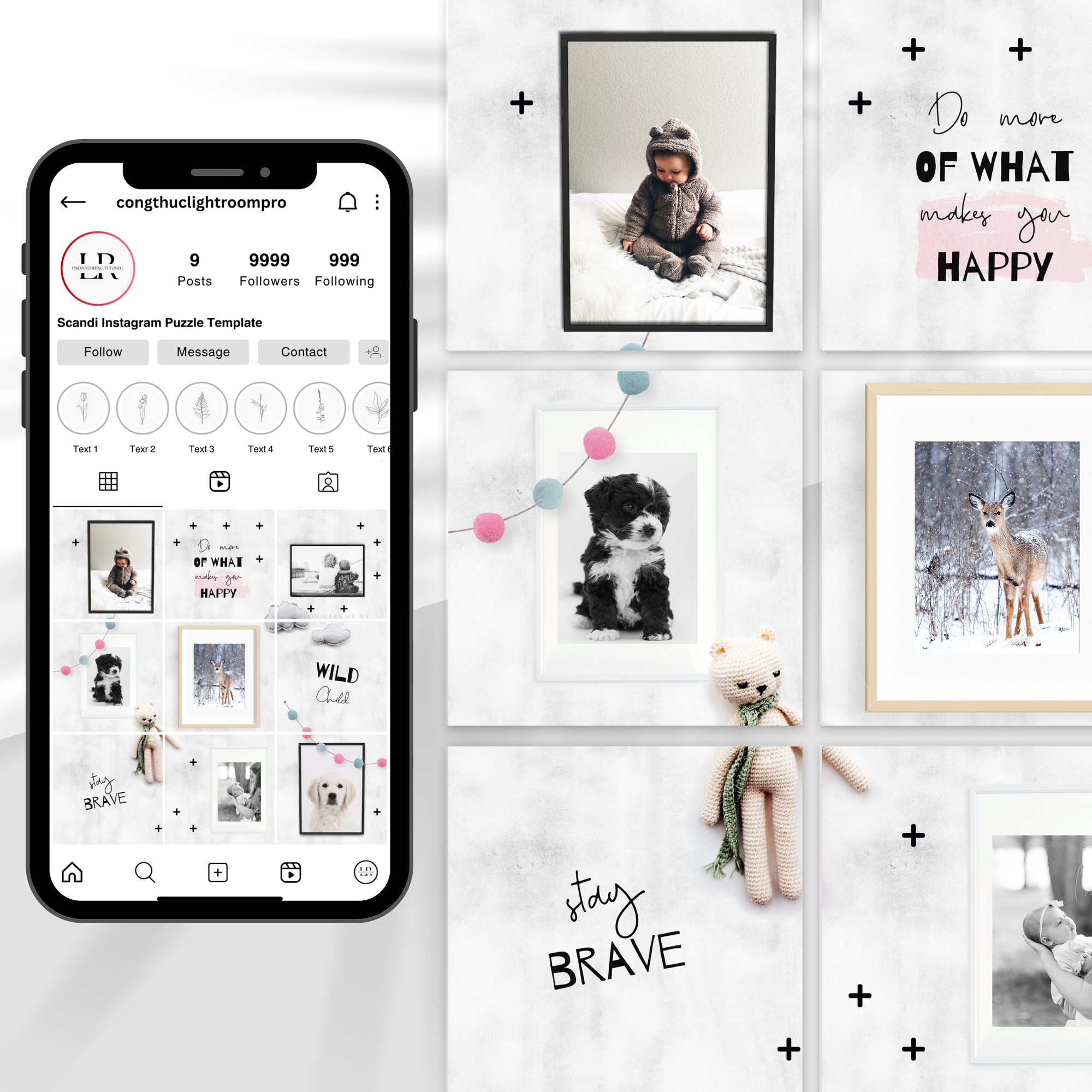 Scandi Instagram Puzzle Template