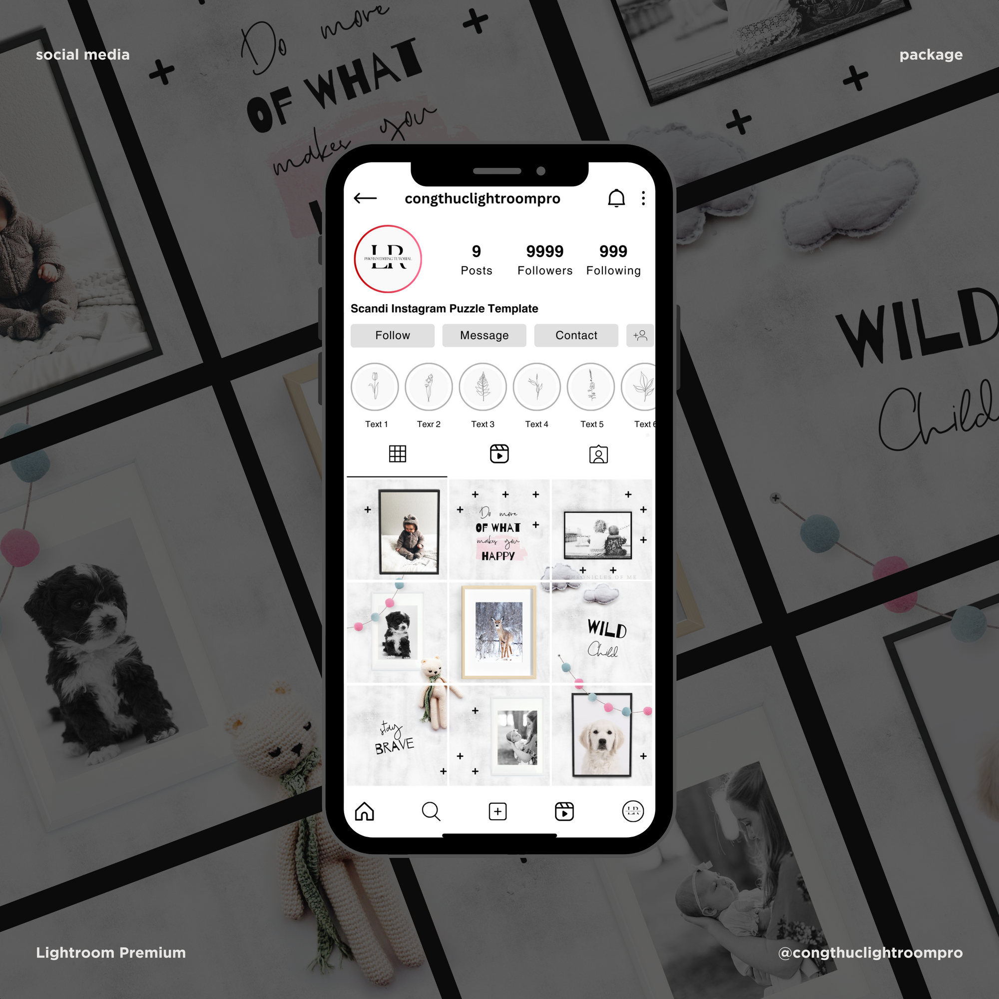 Scandi Instagram Puzzle Template