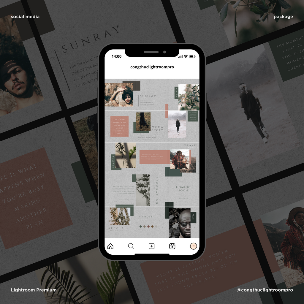 Natural Shadow Instagram Puzzle Template