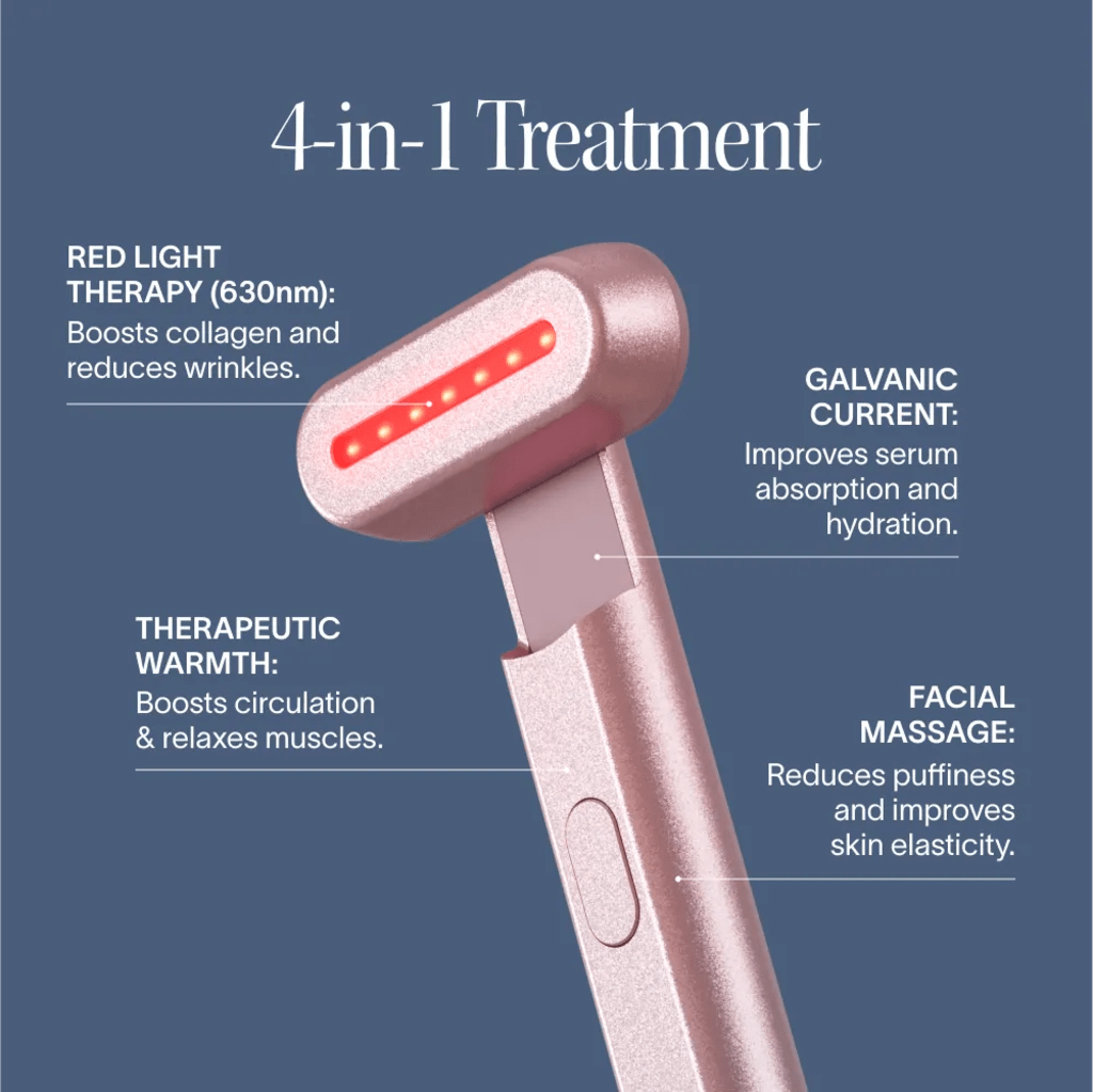 4-in-1 Radiant Renewal Skincare Wand with Red Light Therapy